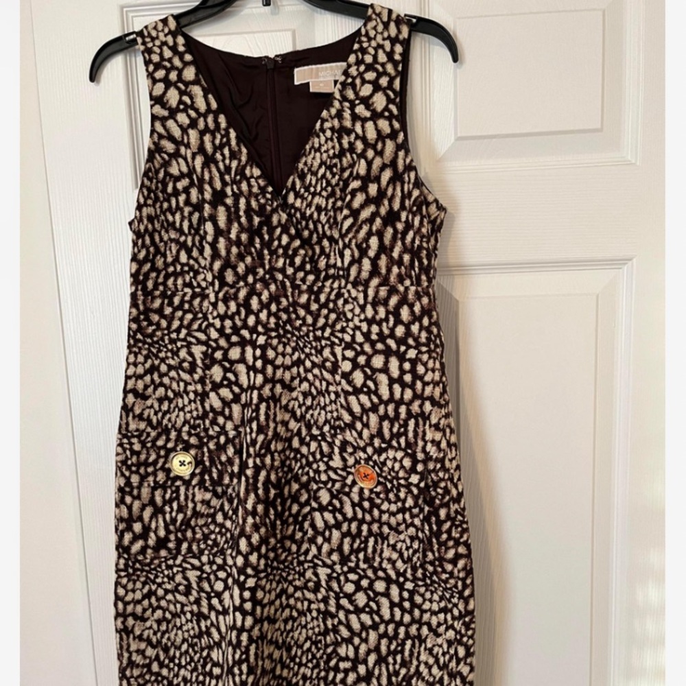 Michael Kors Sleeveless Cheetah Print Dress